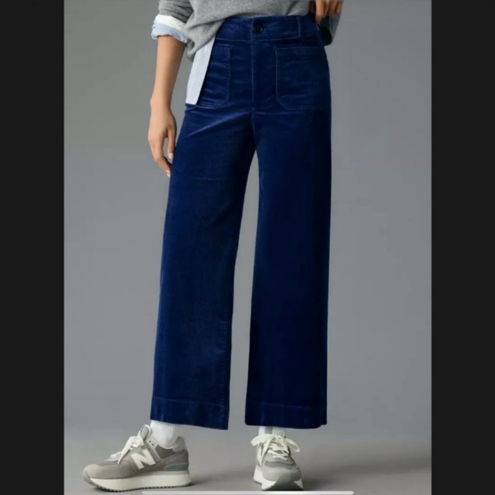 Anthropologie Maeve Colette blue corduroy pants size 25